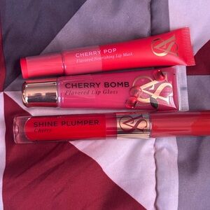 Victoria's Secret Cherry Lip Care Trio - Red